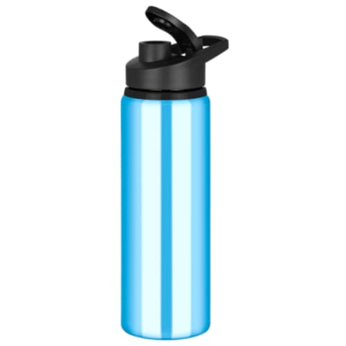 Tide Metal Water Bottle with Snap Cap in Light Blue