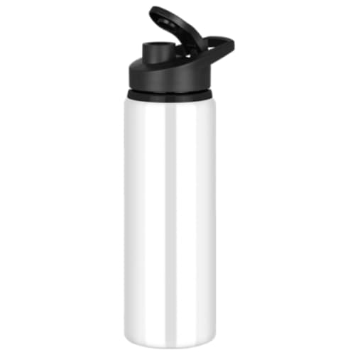 Tide Metal Water Bottle with Snap Cap in White