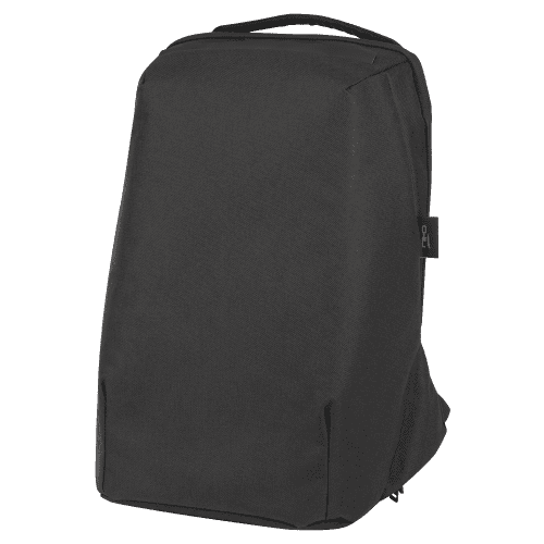 Custom Branded RPET Anti-Theft backpack with a printed design from Total Merchandise