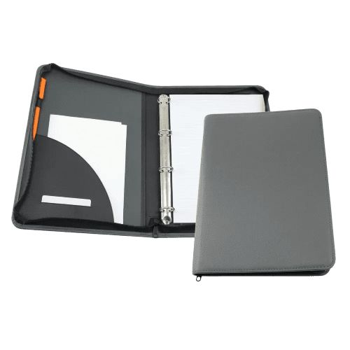 Logo Branded Como Colour Recycled A4 Zipped Ring Binder with a printed design from Total Merchandise
