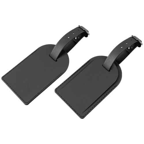 Custom Branded Recycled Luggage Tags in Black customised with your logo from Total Merchandise