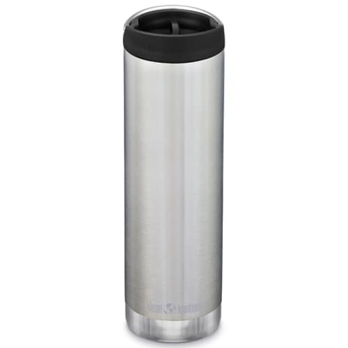 Promotional 592ml Klean Kanteen Insulated TK Wide Café Cap Bottle in Brushed Stainless