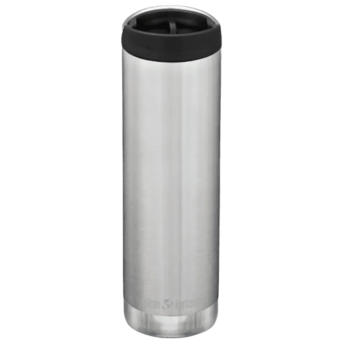 Promotional 592ml Klean Kanteen Insulated TK Wide Café Cap Bottle in Brushed Stainless