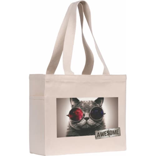 Promotional Cranbrook Medium 10oz Cotton Canvas Tote Bags in Natural printed with your company logo