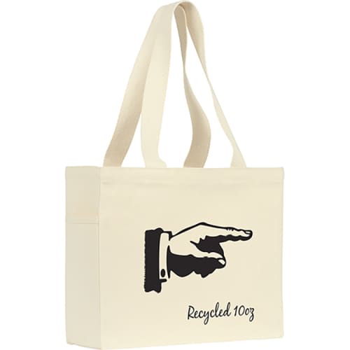 An image of the Cranbrook Medium 10oz Cotton Canvas Tote Bags side pocket