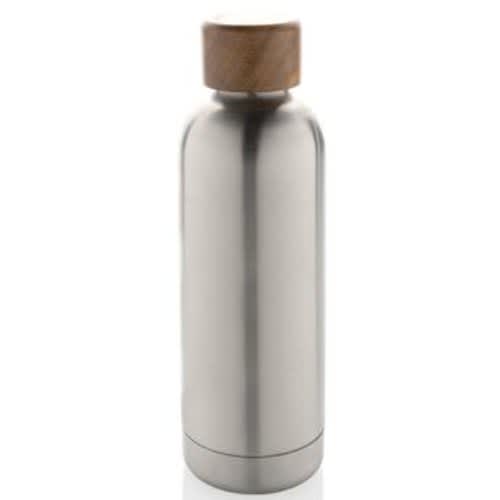 custom printed Recycled Stainless Steel Vacuum Bottle in silver from Total Merchandise