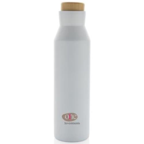 Logo branded Gaia Recycled Stainless Steel Vacuum Bottle from Total Merchandise