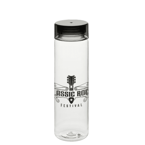 Logo branded RCS Recycled Water bottle with a design from Total Merchandise - Black