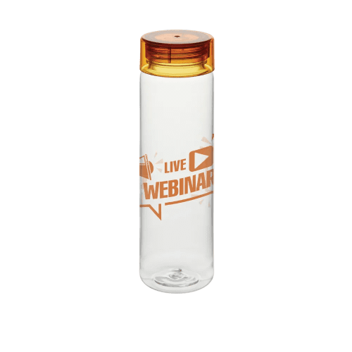 Personalised RCS Recycled Water Bottle with a design from Total Merchandise - Orange