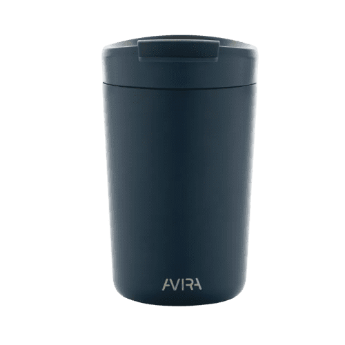 Promotional 300ml Recycled Stainless Steel Tumblers from Total Merchandise - Navy - side view