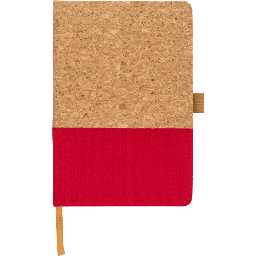 Personalised A5 Cork and Cotton Notebook in Red from Total Merchandise