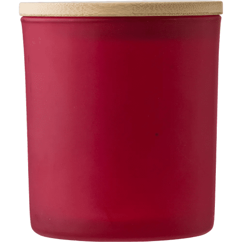 Promotional Glass Candles (est. 33 Hours) in Red printed with your logo from Total Merchandise