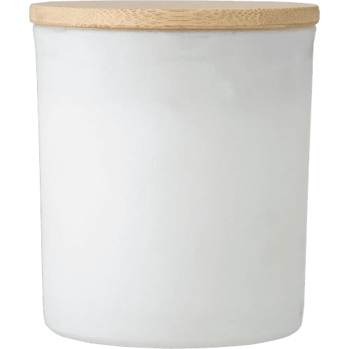 Custom Branded Glass Candles (est. 33 Hours) in White printed with your logo from Total Merchandise