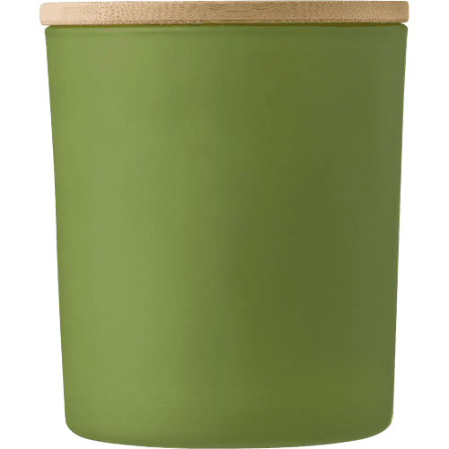 Logo Printed Glass Candles (est. 20 Hours) in Green printed with your logo from Total Merchandise