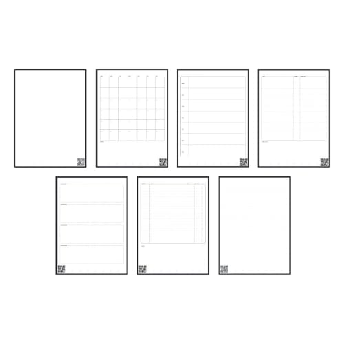 Images to show the different page templates that come inside this book