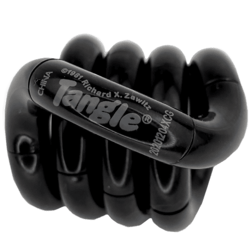 Custom printed Official Tangle Puzzle in Black printed with your company logo from Total Merchandise