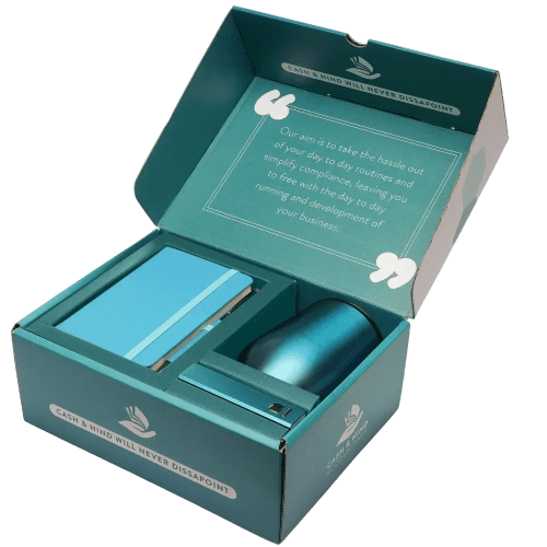 Branded On Boarding Gift Set in Cyan with a design from Total Merchandise