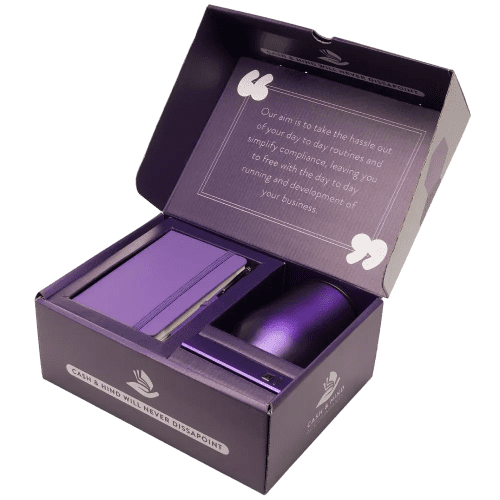 Branded On Boarding Gift Set in Purple with a design from Total Merchandise