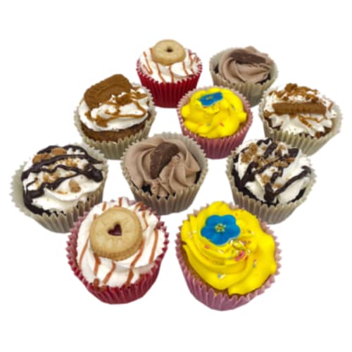 An image to show the selection of cupcakes available