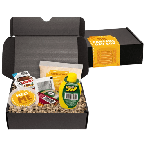 Promotional Pancake Day Gift Box printed with your company logo from Total Merchandise