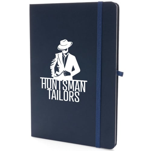 Promotional A5 Colour Nebraska Recycled Notebook in Navy Blue from Total Merchandise