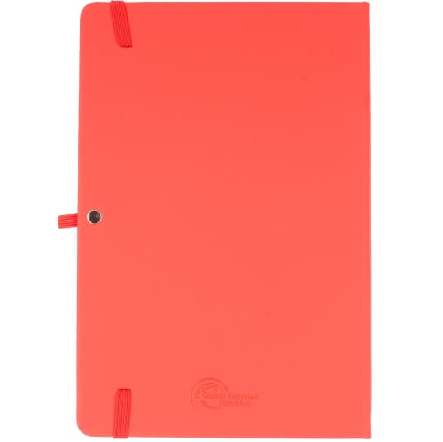 Logo Branded Fully Recycled A5 PU Mole Notepad with a design from total Merchandise - Back