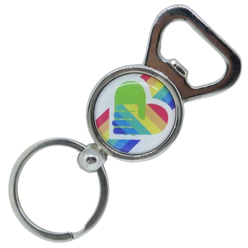 Bottle Opener Keyring in Silver