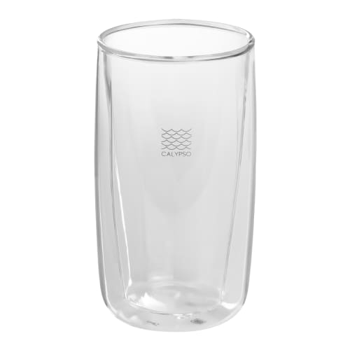 Custom branded Calypso Double Walled Drinking Glass with a design from Total Merchandise