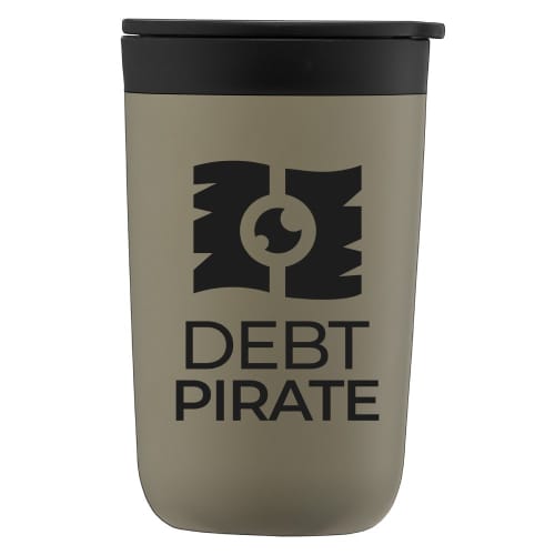 Logo printed 415ml Double Walled Tumbler with Recycled Liner in Sand from Total Merchandise