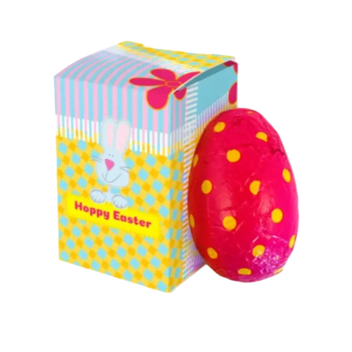 Branded Foil Wrapped Milk Chocolate Egg in a Gift Box printed with your logo from Total Merchandise