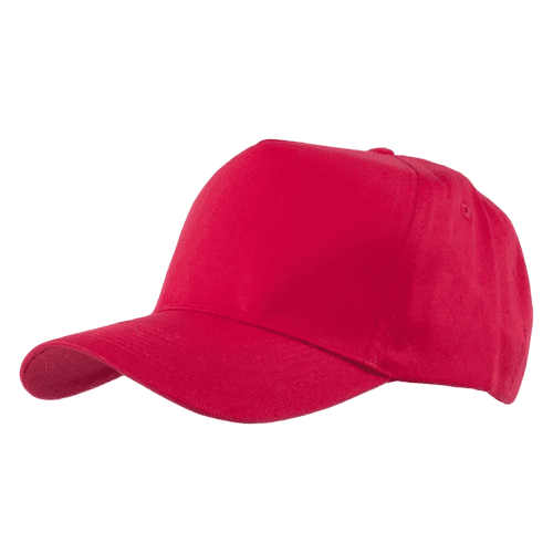 Promotional Cotton Twill Baseball Cap in red from Total Merchandise