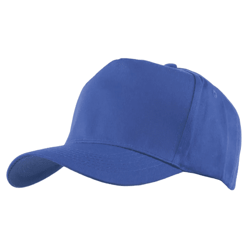 Custom Printed Cotton Twill Baseball Caps in royal blue from Total Merchandise