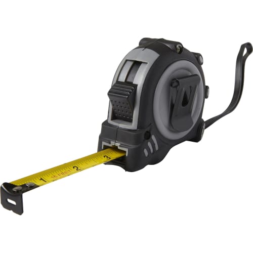 Branded 5M Calibrated Tape Measure in Black with a design from Total Merchandise