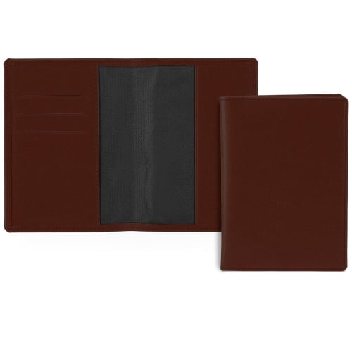 Promotional Belluno Passport Wallet in Chocolate Brown from Total Merchandise