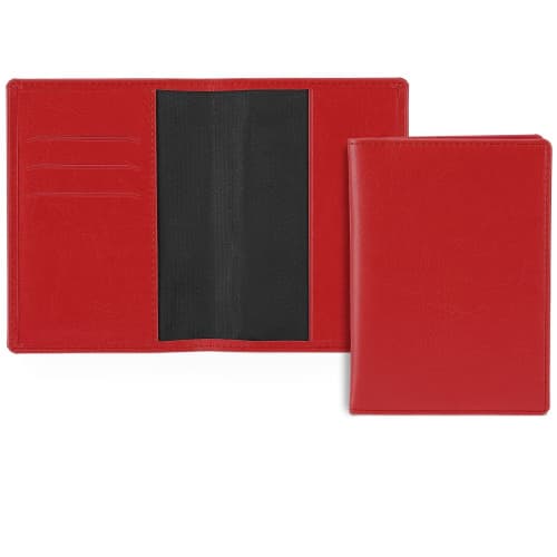 Promotional Belluno Passport Wallet in Deep Red from Total Merchandise