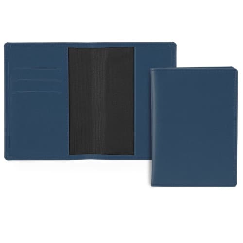 Promotional Belluno Passport Wallet in Mid Blue from Total Merchandise