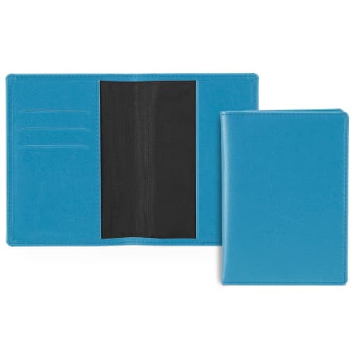 Promotional Belluno Passport Wallet in Sky Blue from Total Merchandise