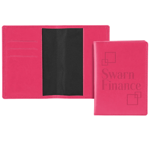 Promotional Belluno Passport Wallet in Cerise Pink from Total Merchandise