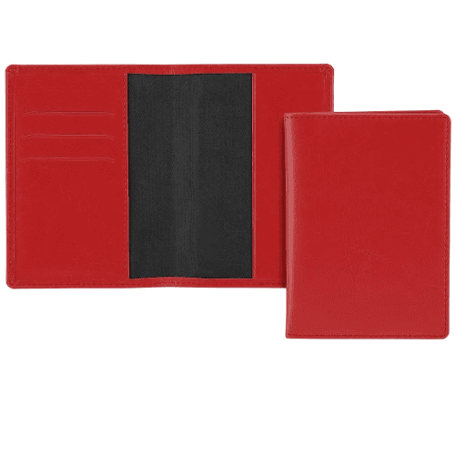 Promotional Belluno Passport Wallet in Deep Red from Total Merchandise