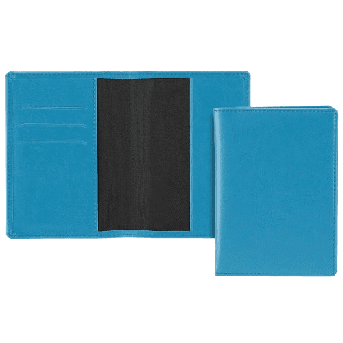 Promotional Belluno Passport Wallet in Sky Blue from Total Merchandise