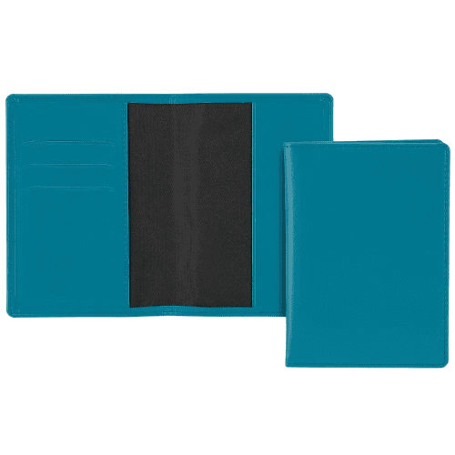 Promotional Belluno Passport Wallet in Turquoise from Total Merchandise