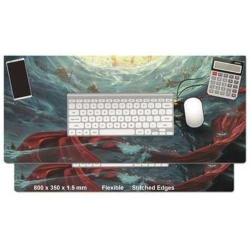 Branded XL Desk Mats in White  with a design from Total Merchandise
