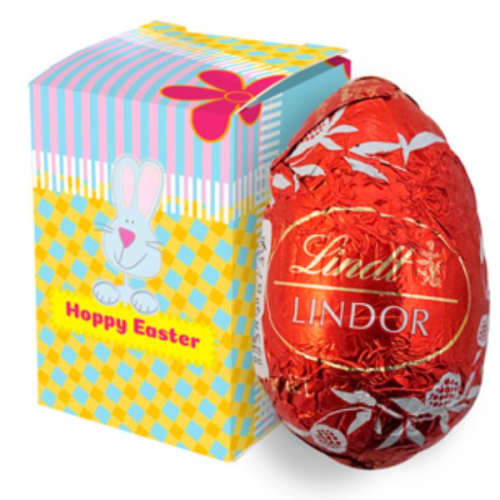 Logo Branded Foil Wrapped Lindt Egg in a Gift Box with a printed design from Total Merchandise