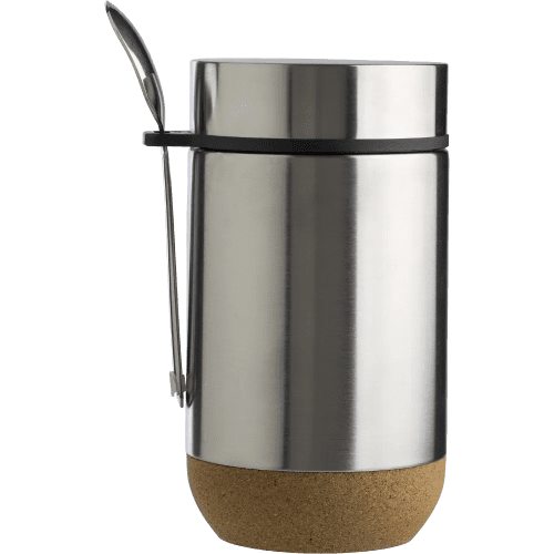 Promotional printed Double WalledLunch Pot with a design from Total Merchandise - silver