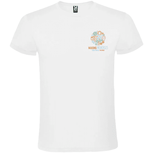 Roly Atomic Unisex White T-Shirt in White