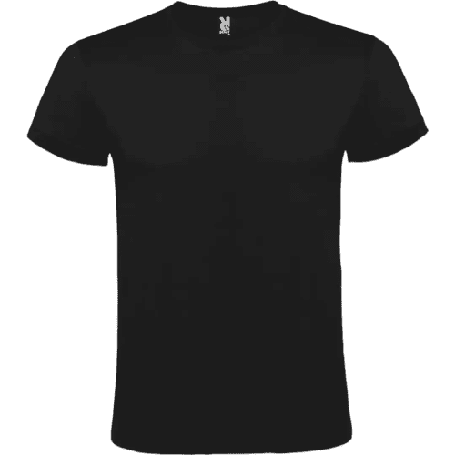 Roly Atomic Unisex Colour T-Shirt in Black