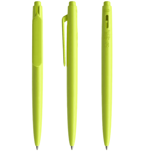 Logo branded Prodir DS11 Ballpen with a design from Total Merchandise - Yellow Green