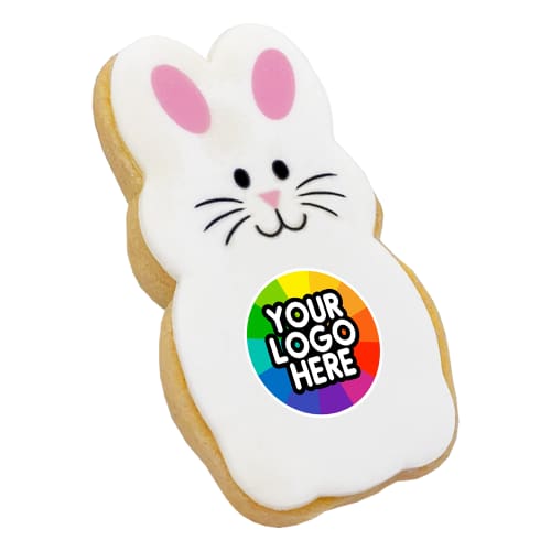 Promotional Printed Easter Bunny Shortbread Biscuit with your company design from Total Merchandise