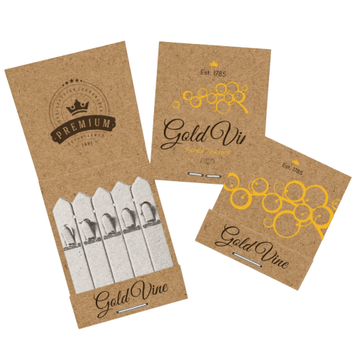 Promotional Small Kraft Seedsticks 5 Pack printed with your company logo from Total Merchandise