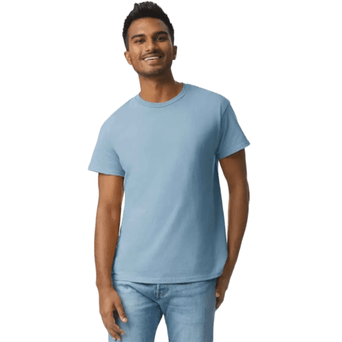 Gildan Heavyweight Ultra Cotton Coloured T-Shirt in Stone Blue